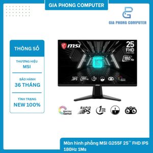 Màn hình phẳng MSI G255F 25'' FHD IPS 180Hz 1Ms