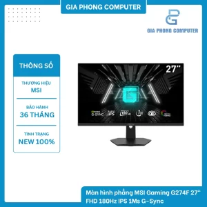 Màn hình phẳng MSI G274F 27" FHD 180Hz IPS 1Ms G-Sync
