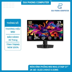 Màn hình phẳng MSI MAG 273QP 27'' 2K QD-OLED 240Hz 0.03ms