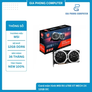 Card màn hình MSI RX 6700 XT MECH 2X 12GB OC
