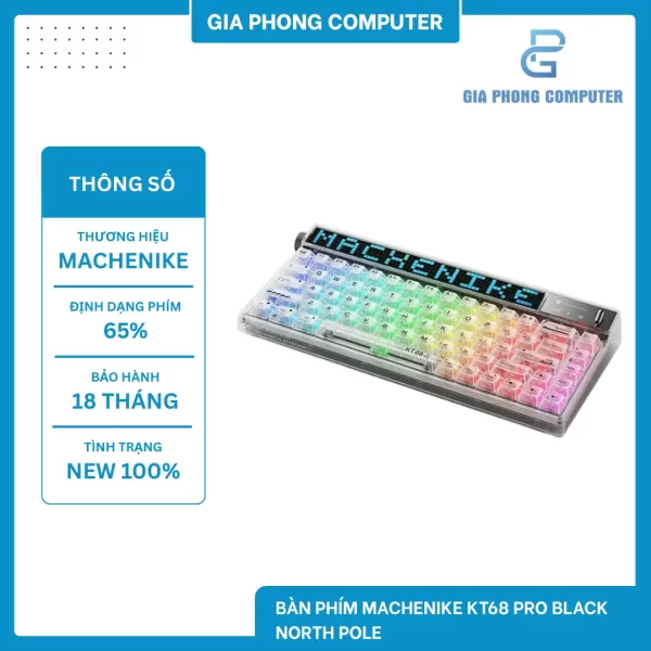 Bàn phím Machenike KT68 Pro Black North Pole