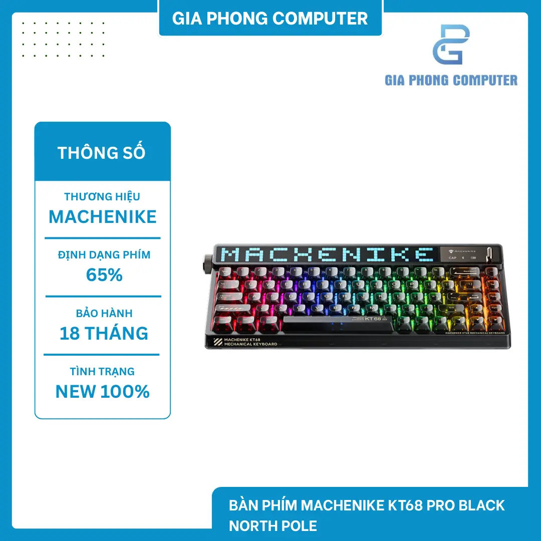 Bàn phím Machenike KT68 Pro Black North Pole
