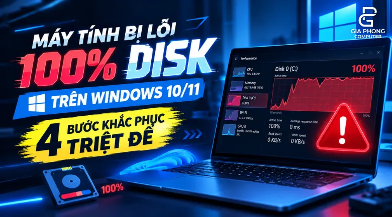 Máy Tính Bị Lỗi 100% Disk Trên Windows 1011 4 Bước Khắc Phục Triệt Để