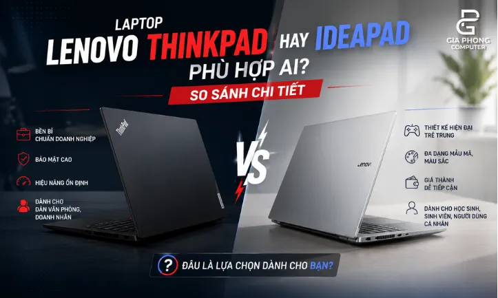 Laptop Lenovo ThinkPad Hay IdeaPad Phù Hợp Ai? So Sánh Chi Tiết