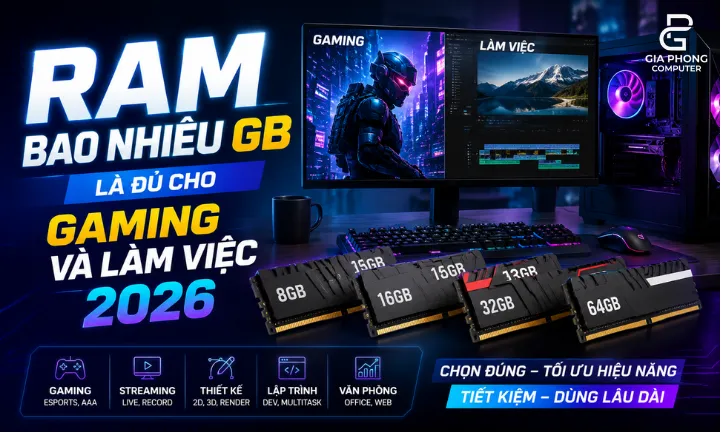 RAM Bao Nhiêu GB Là Đủ Cho Gaming Và Làm Việc 2026