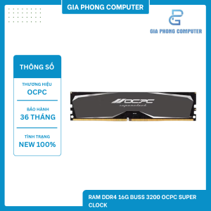 RAM DDR4 16GB BUSS 3200 OCPC SUPER CLOCK