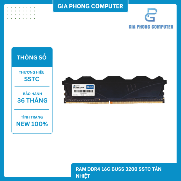 RAM DDR4 16GB BUSS 3200 SSTC TẢN NHIỆT