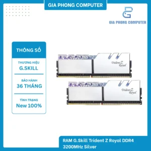 RAM G.Skill Trident Z Royal 16GB (2x8GB) DDR4 3200MHz Silver