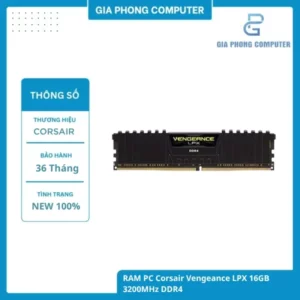 RAM PC Corsair Vengeance LPX 16GB 3200MHz DDR4