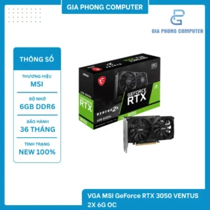 VGA MSI GeForce RTX 3050 VENTUS 2X 6G OC