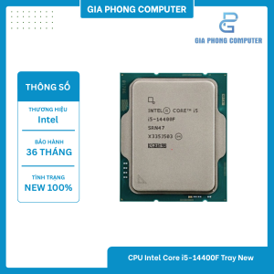 CPU Intel Core i5-14400F Tray New