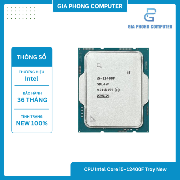 CPU Intel Core i5-12400F Tray New