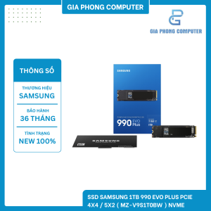 SSD SAMSUNG 1TB 990 EVO PLUS PCIe 4x4 / 5x2 ( MZ-V9S1T0BW ) NVME