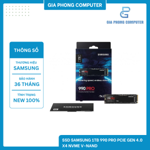 SSD SAMSUNG 1TB 990 PRO PCIe GEN 4.0 x4 NVME V-NAND