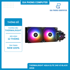 Tản nhiệt AIO THERMALRIGHT AQUA ELITE 240 V3 BLACK ARGB