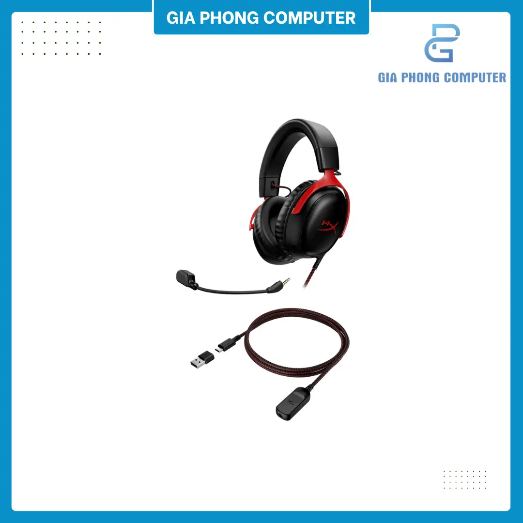 Tai nghe HyperX Cloud III Wireless Black Red