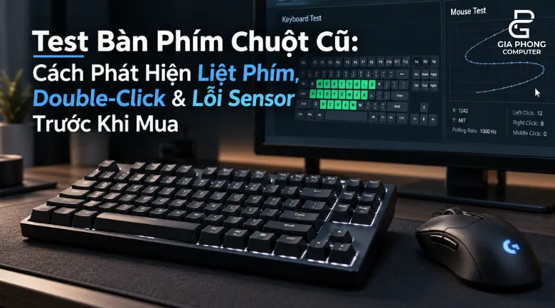 Test Bàn Phím Chuột Cũ Cách Phát Hiện Liệt Phím, Double-Click & Lỗi Sensor Trước Khi Mua