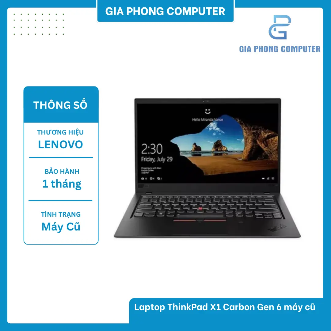 Laptop ThinkPad X1 Carbon Gen 6 máy cũ