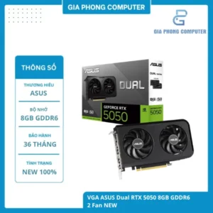 VGA ASUS Dual RTX 5050 8GB GDDR6 2 Fan NEW 1