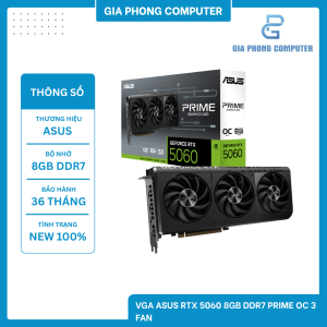 VGA ASUS RTX 5060 8GB DDR7 PRIME OC 3 FAN