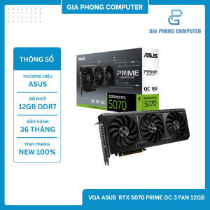 VGA ASUS  RTX 5070 PRIME OC 3 FAN 12GB