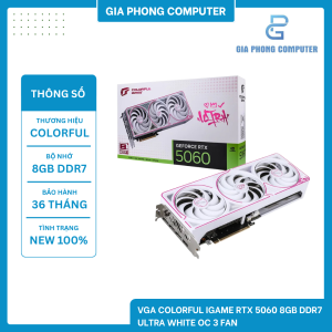 VGA COLORFUL IGAME RTX 5060 8GB DDR7 ULTRA WHITE OC 3 FAN
