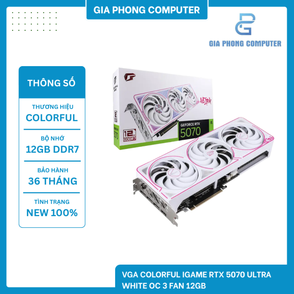 VGA COLORFUL IGAME RTX 5070 ULTRA WHITE OC 3 FAN 12GB