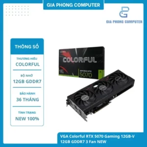 VGA Colorful RTX 5070 Gaming 12GB-V 12GB GDDR7 3 Fan NEW