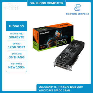 VGA GIGABYTE RTX 5070 12GB DDR7 WINDFORCE SFF OC 3 FAN