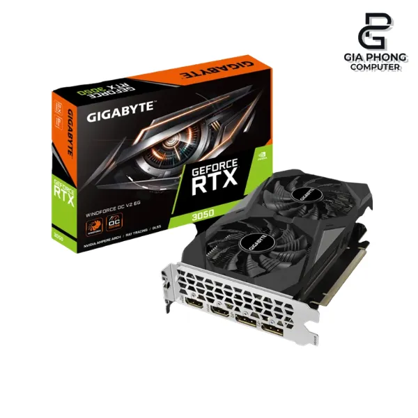 VGA Gigabyte RTX 3050 Windforce OC V2 6GB GDDR6 2 Fan NEW (1)