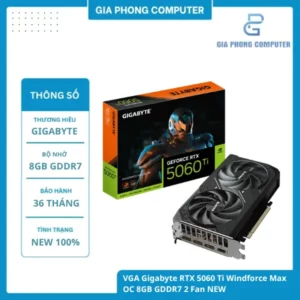 VGA Gigabyte RTX 5060 Ti Windforce Max OC 8GB GDDR7 2 Fan NEW (1)
