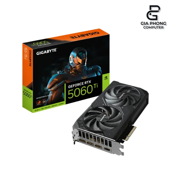 VGA Gigabyte RTX 5060 Ti Windforce OC 8GB GDDR7 2 Fan NEW (1)