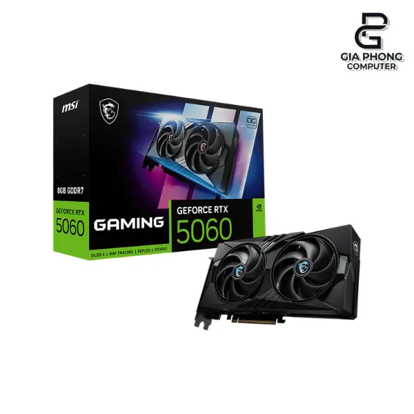 VGA MSI RTX 5060 Gaming OC 8GB GDDR7 2 Fan NEW 1