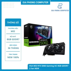 VGA MSI RTX 5060 Gaming OC 8GB GDDR7 2 Fan NEW 1