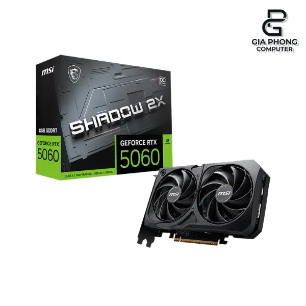 VGA MSI RTX 5060 Shadow 2X OC 8GB GDDR7 2 Fan NEW (1)