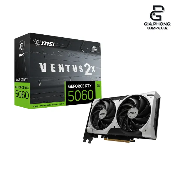 VGA MSI RTX 5060 Ventus 2X OC V1 8GB GDDR7 2 Fan NEW 1