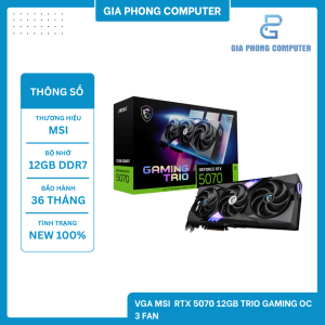 VGA MSI  RTX 5070 12GB TRIO GAMING OC 3 FAN