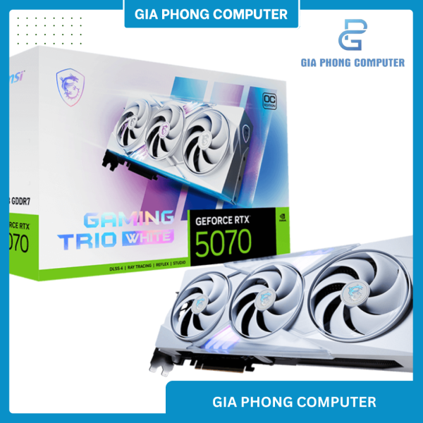 VGA MSI  RTX 5070 12GB TRIO GAMING OC WHITE 3 FAN