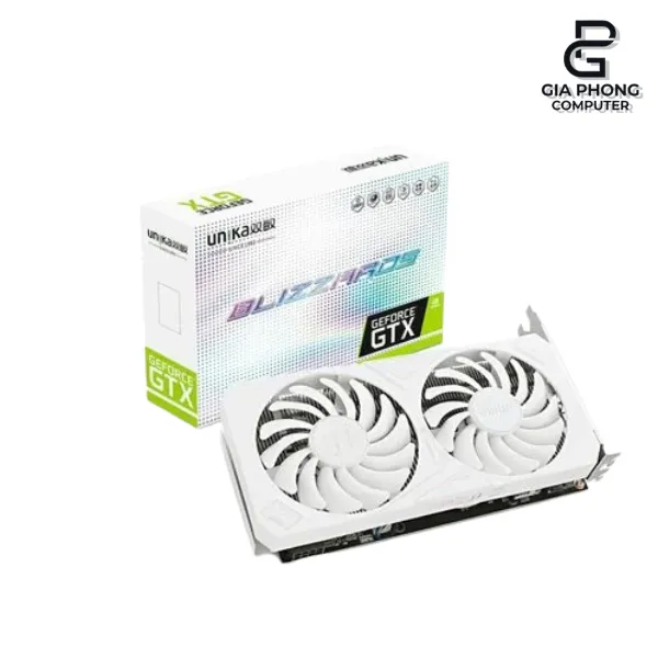 VGA Unika GTX 1660 Super Blizzards V2 White 6GB GDDR6 2 Fan NEW (1)