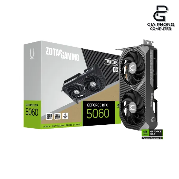 VGA Zotac RTX 5060 Twin Edge OC 8GB GDDR7 2 Fan NEW (1)