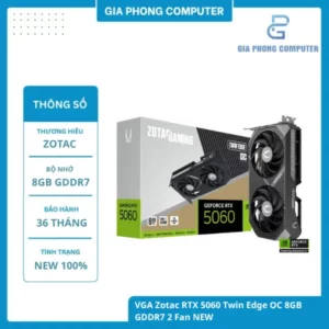 VGA Zotac RTX 5060 Twin Edge OC 8GB GDDR7 2 Fan NEW (1)