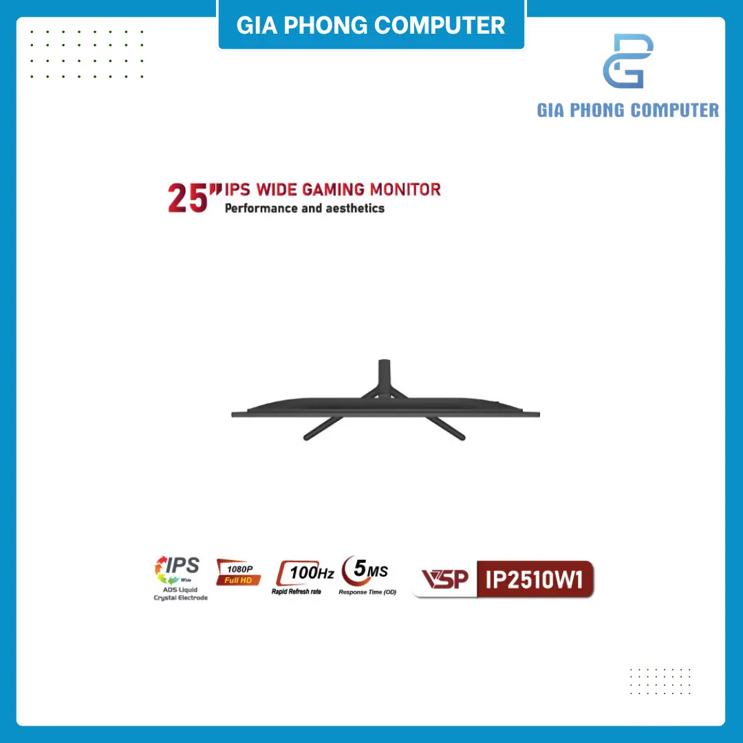Màn hình phẳng Đen VSP IP2510W1 25'' FHD IPS 100Hz 5ms
