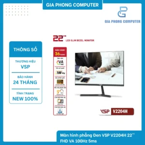 Màn hình phẳng Đen VSP V2204H 22'' FHD VA 100Hz 5ms