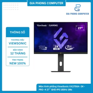 Màn hình phẳng ViewSonic VX2758A-2K-PRO-4 27'' QHD IPS 180Hz 1Ms