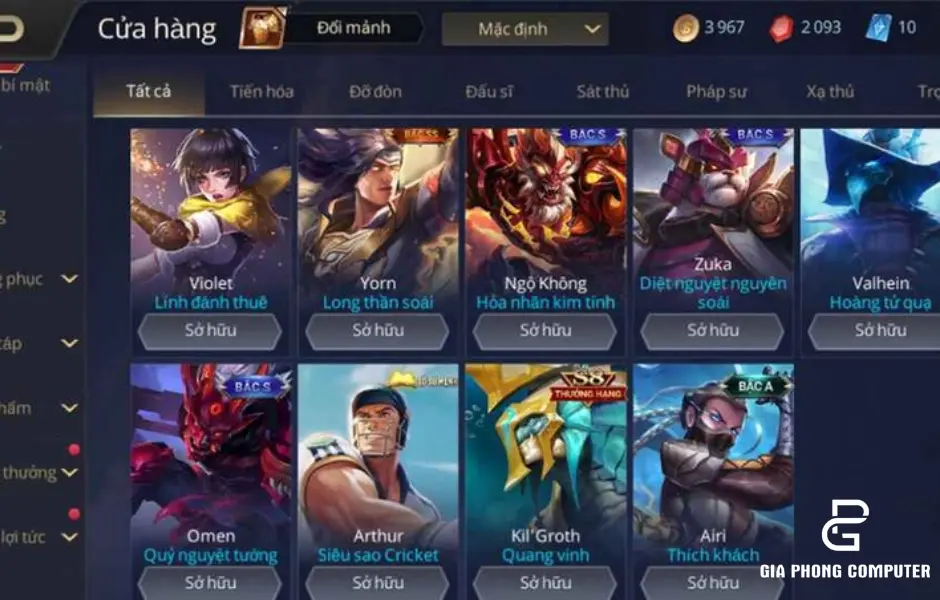 acc Liên Quân miễn phí