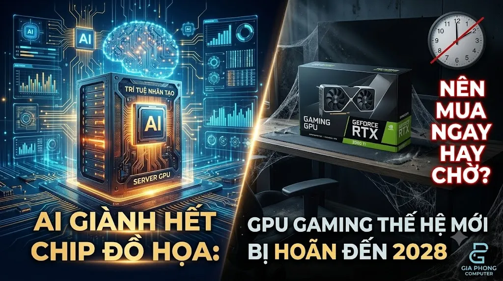 AI Giành Hết Chip Đồ Họa: GPU Gaming Thế Hệ Mới Bị Hoãn Đến 2028 – Nên Mua Ngay Hay Chờ?
