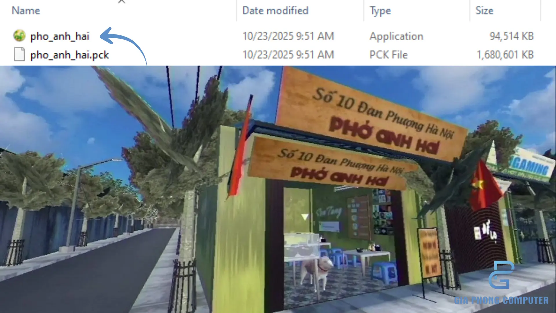 cách tải game Phở Anh Hai