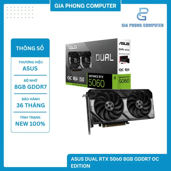 ASUS DUAL RTX 5060 8GB GDDR7 OC Edition