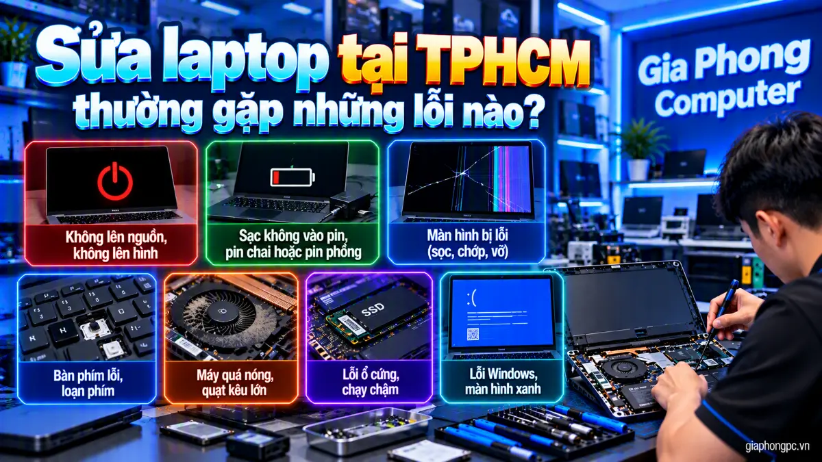Bảng lỗi laptop và hướng xử lý thường gặp