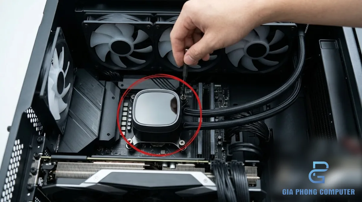 Lắp tản nhiệt nước AIO cho CPU cao cấp Core Ultra 7 265K hoặc Ryzen 7 9800X3D